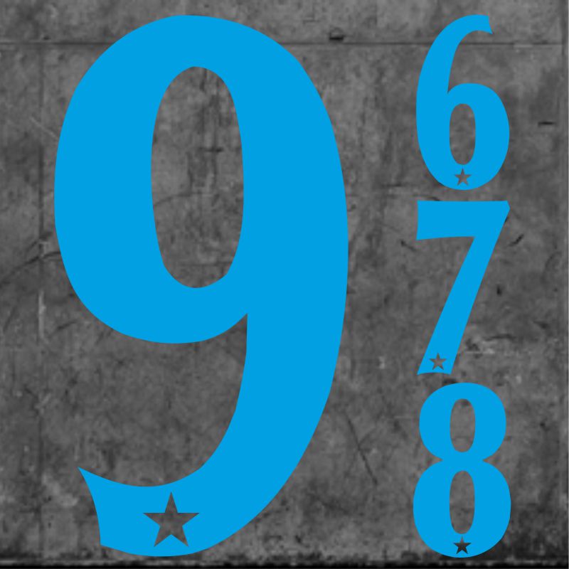 Star Numbers Small Sky Blue