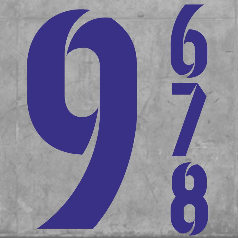 Striker Numbers Small Blue