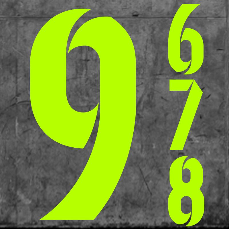 Striker Numbers Small Fluo Green