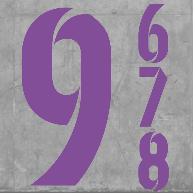 Striker Numbers Large Purple