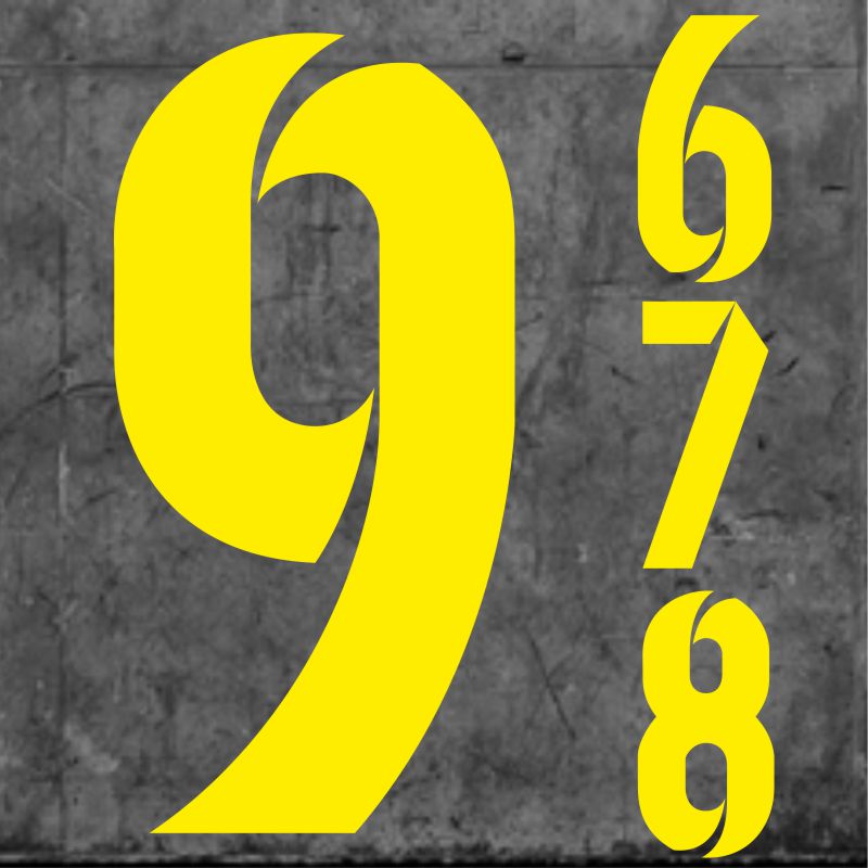 Striker Numbers Large Yellow