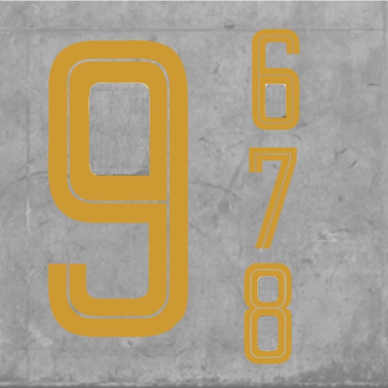STRIPE NUMBERS SMALL GOLD