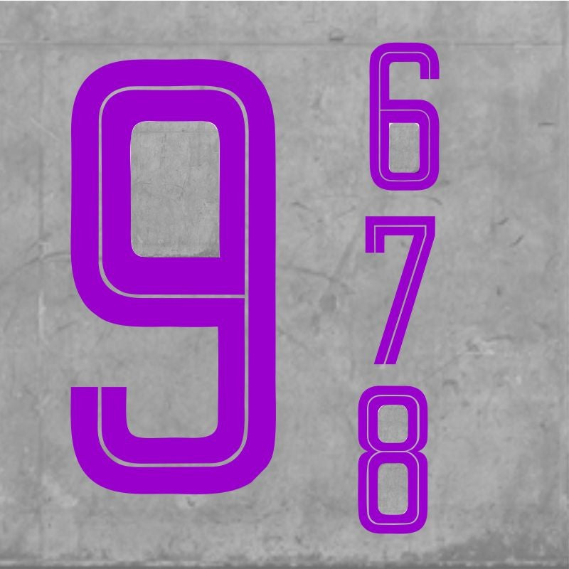 Stripe Numbers Purple