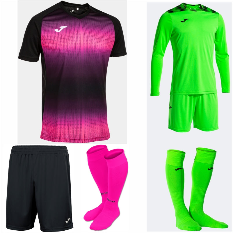 JOMA TIGER V SS KIT BUNDLE BLACK/PINK FLUOR