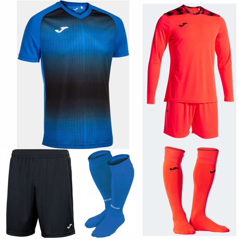 JOMA TIGER V SS KIT BUNDLE ROYAL/BLACK