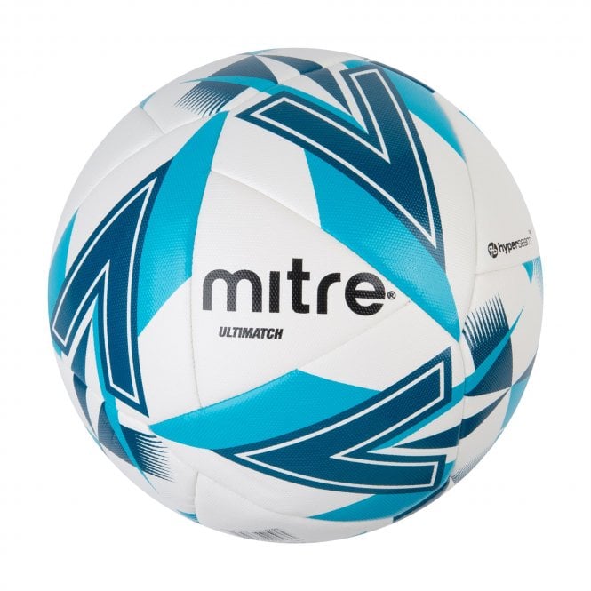 Mitre Ultimatch One Football White/Light Blue/Dark Blue