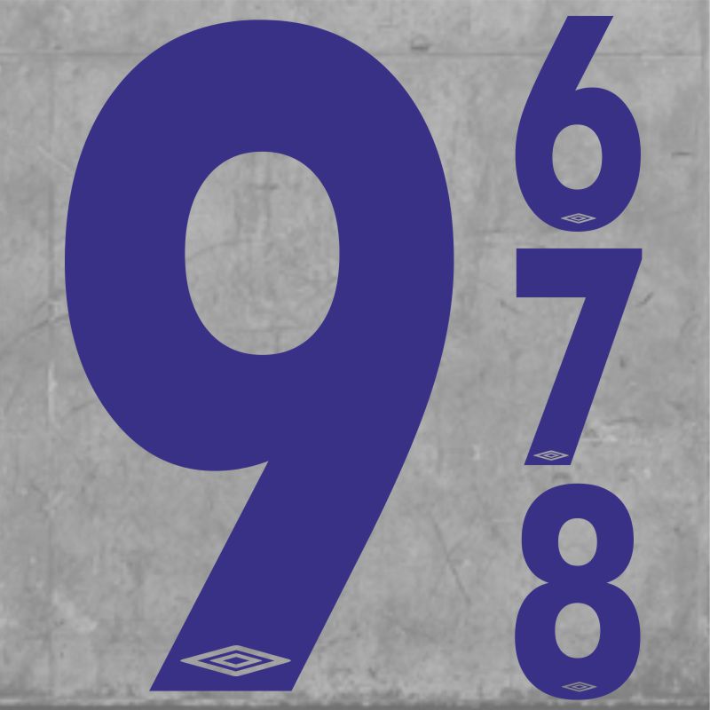 Umbro Numbers Small Blue