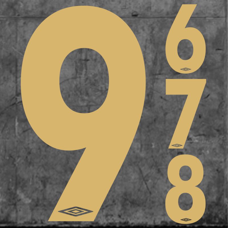Umbro Numbers Short Gold