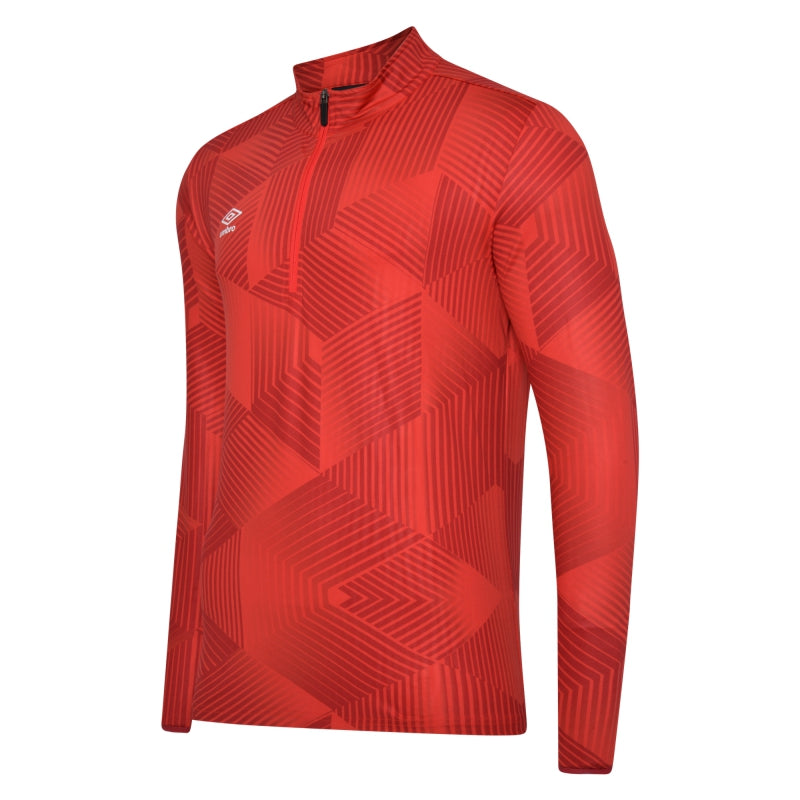 UMBRO MAXIUM 1/4 ZIP TRAINING TOP VERMILLION