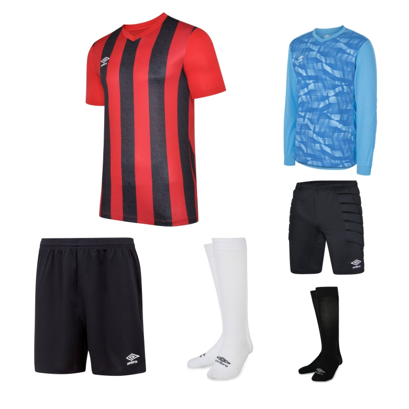 Umbro Ramone SS Kit Bundle Vermillion/Black