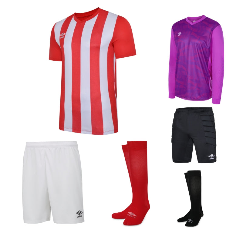 Umbro Ramone SS Kit Bundle Vermillion/White