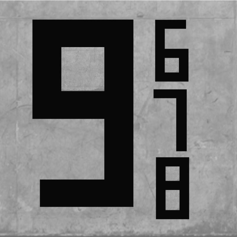 World Cup Numbers Large Black