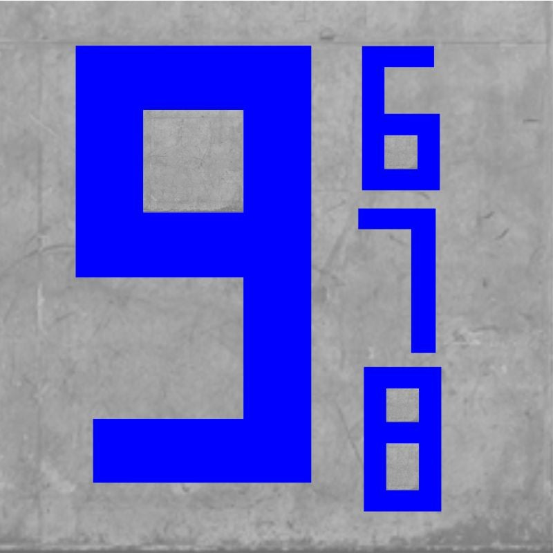 World Cup Numbers Large Blue