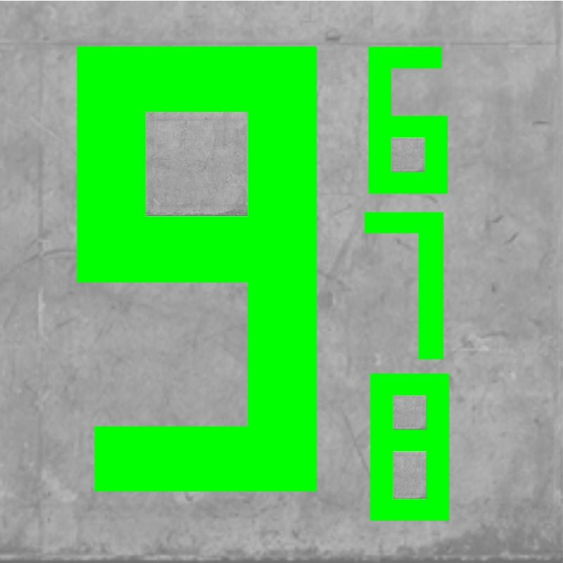 WORLD CUP NUMBERS SMALL FLUO GREEN