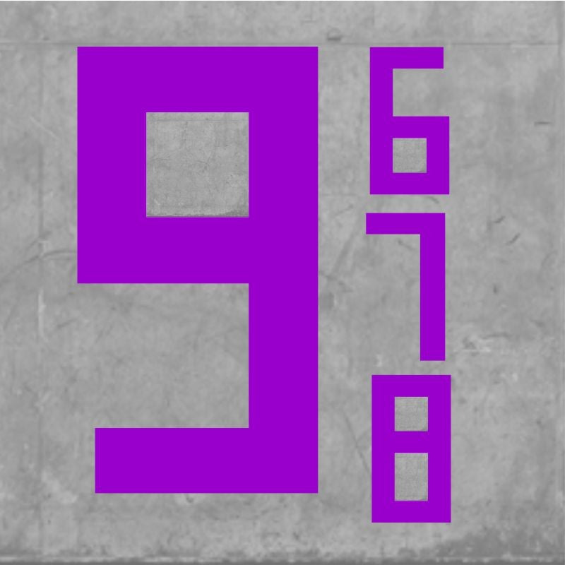 WORLD CUP NUMBERS SMALL PURPLE