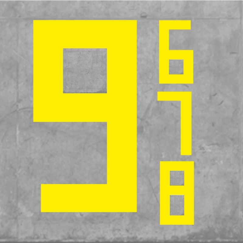 World Cup Numbers Large Yellow